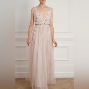 Needle & Thread “Neve” Blush Embellished Gown